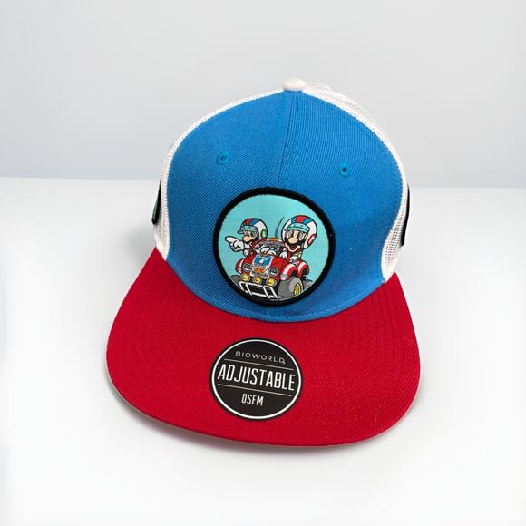 Nintendo Mario Kart2018 Patch Adjustable SnapBack Trucker Cap Hat Luigi Mario - Picture 1 of 7